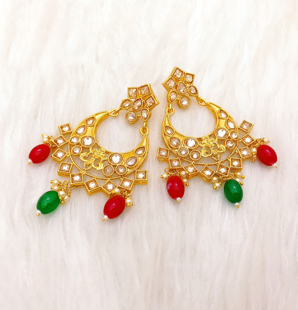 Regal Crescent Festive Earrings