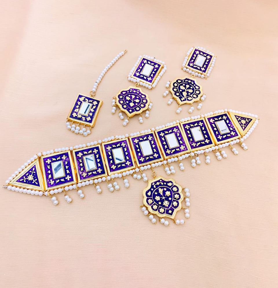 Bahawalpuri Meenakari Vibrant Choker Set