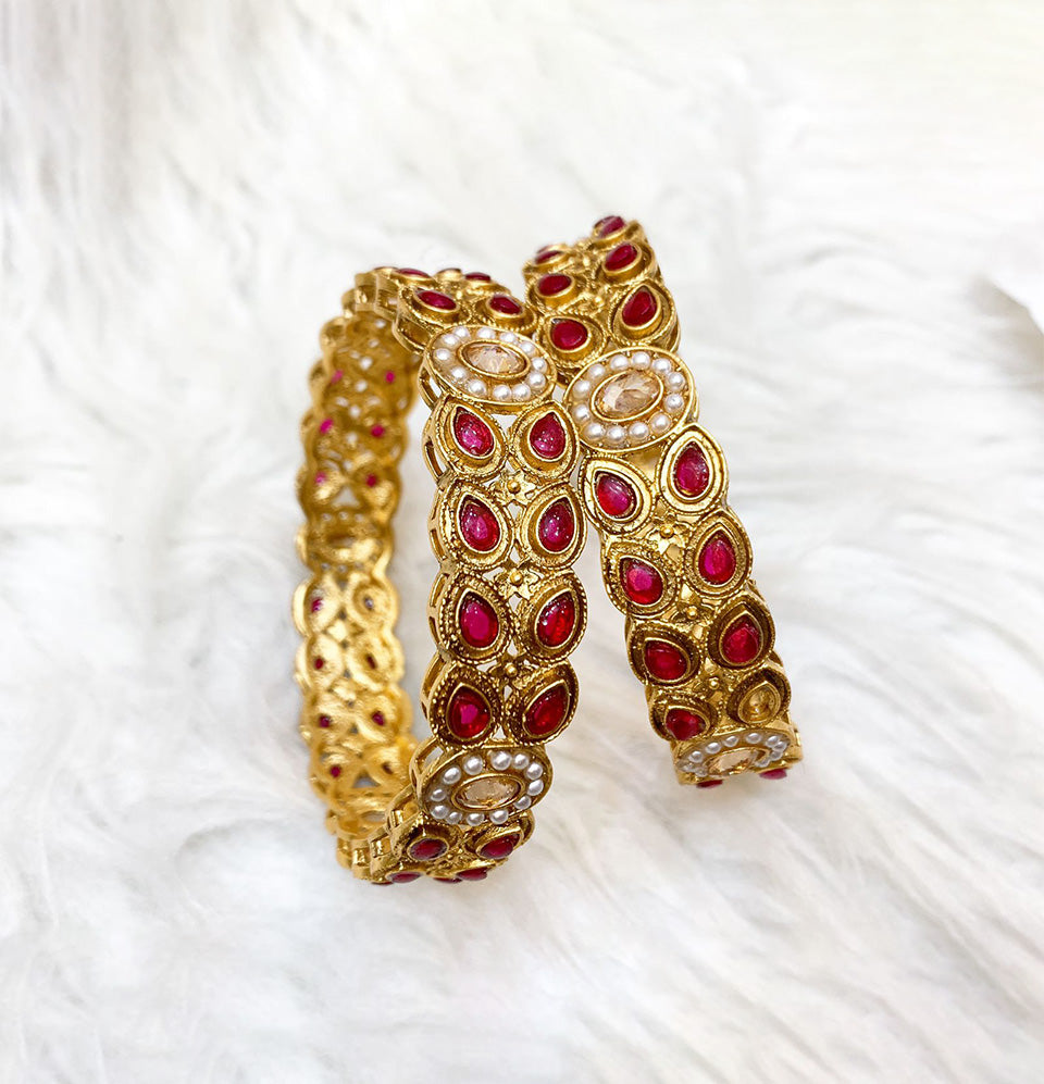 Ruby Lotus Empress Bangles