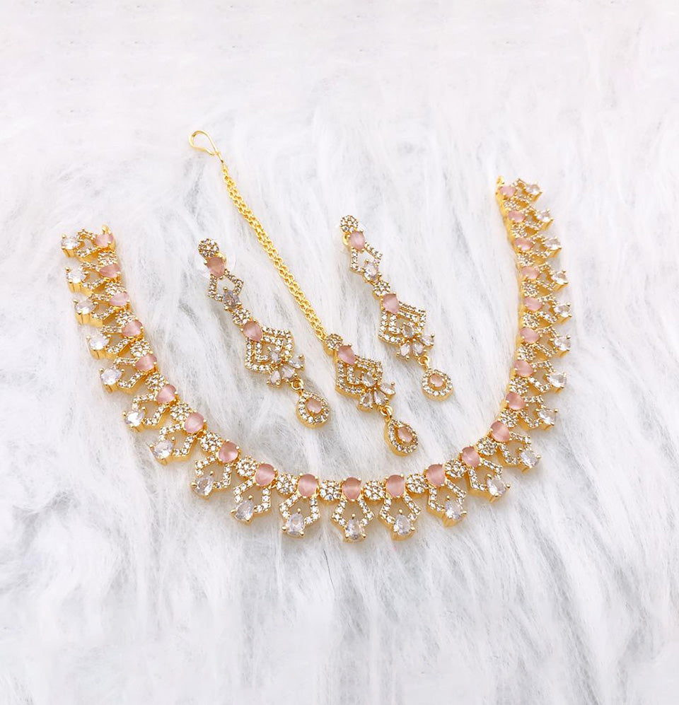 One Carat Blossom Necklace Set