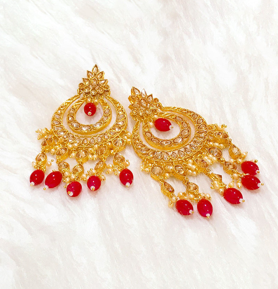 Regal Ruby Cascade Earrings