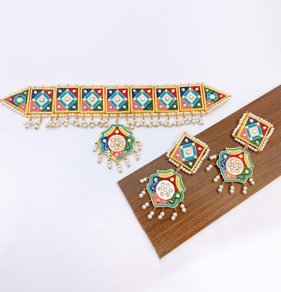 Heritage Meenakari Choker Set