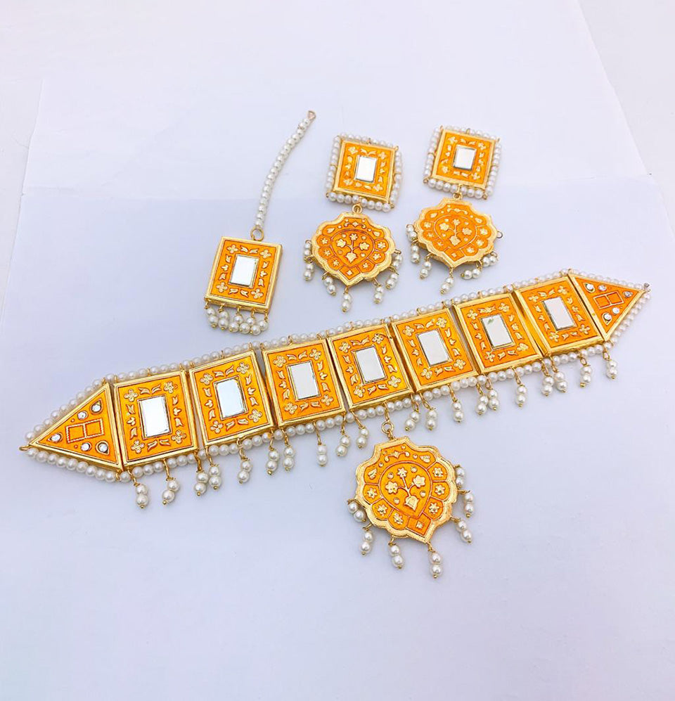 Bahawalpuri Meenakari Vibrant Choker Set