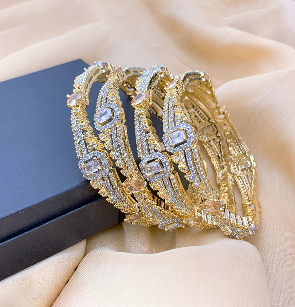 Celestial Cascade Diamond Bangle Set