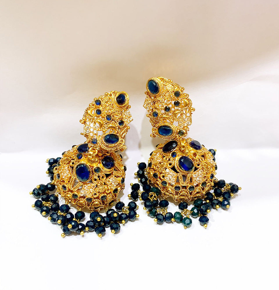 Emerald Empress Jhumka Earrings