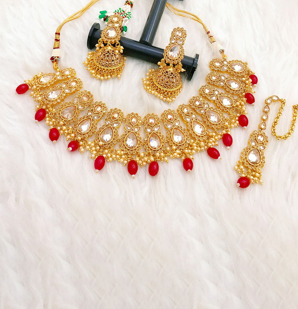 Rajputana Radiance Brass Necklace Set