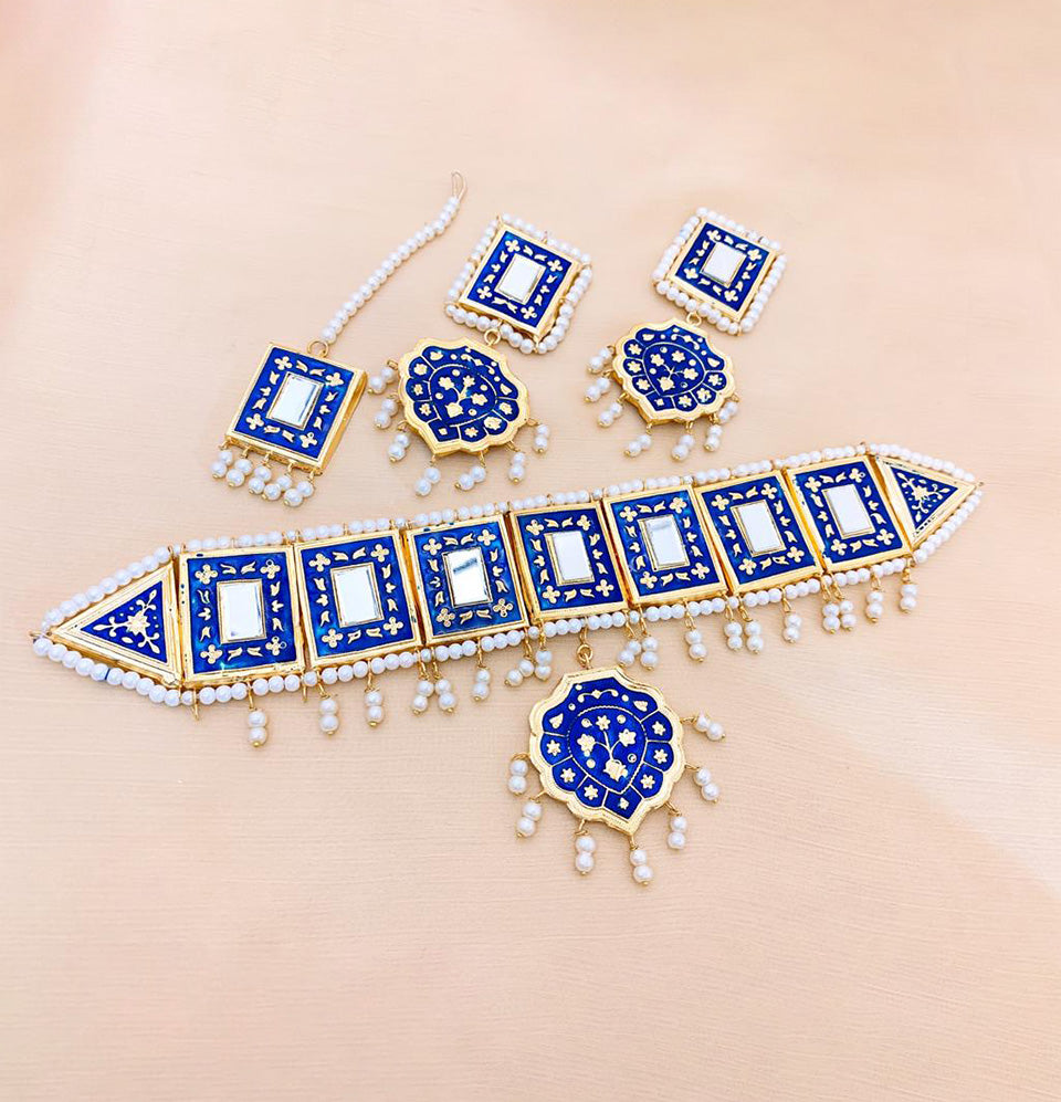 Bahawalpuri Meenakari Vibrant Choker Set